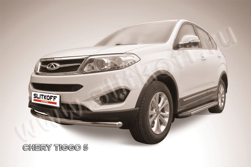 Защита переднего бампера d57 Chery Tiggo 5