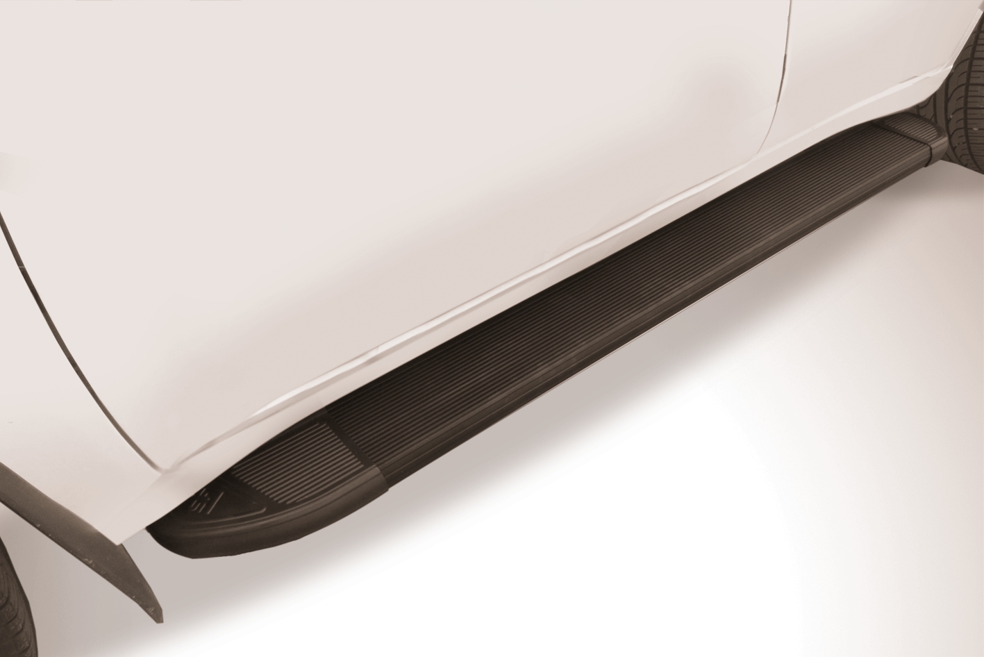 Пороги алюминиевые черные Chery Tiggo FL, Vortex Tingo FL