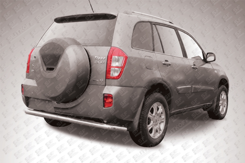 Защита заднего бампера d57 длинная  Chery Tiggo FL, Vortex Tingo FL