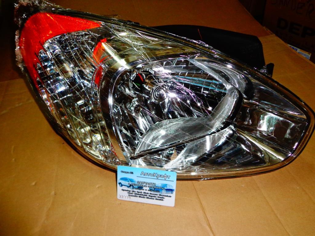 Фара правая под корректор Hyundai Verna 07-
