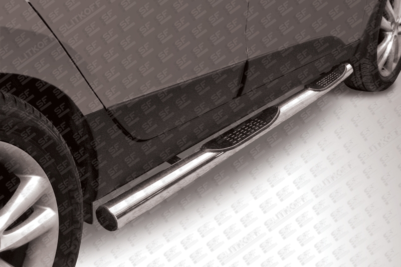 Пороги d76 с проступями Hyundai IX35