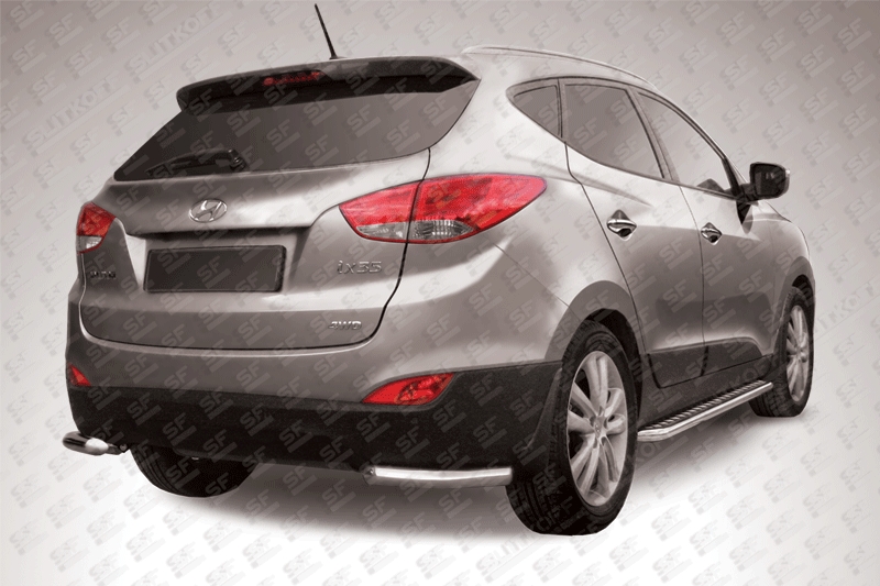 Защита заднего бампера уголки d57 Hyundai IX35