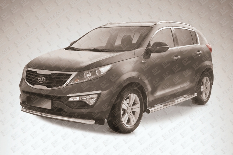 Защита переднего бампера d76 Kia Sportage NEW