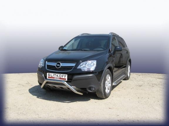 Кенгурятник низкий d57 "мини" Opel Antara Кенгурятник низкий d57 "мини" Opel Antara