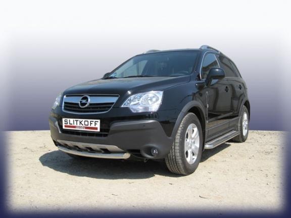 Защита переднего бампера d57 Opel Antara Защита переднего бампера d57 Opel Antara